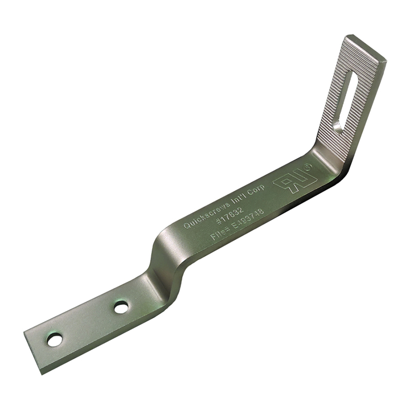 Part Number 17633 90° Flat Tile High Wind Roof Hook, 38mm Height - 7mm Thick  1/PK Wgt = 1.03 Lbs